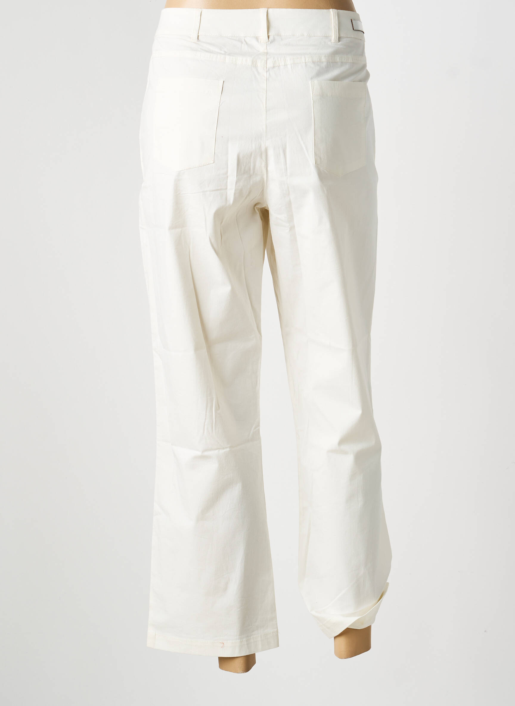 Pantalon droit stretch taille normale blanc LA FIANCÉE femme