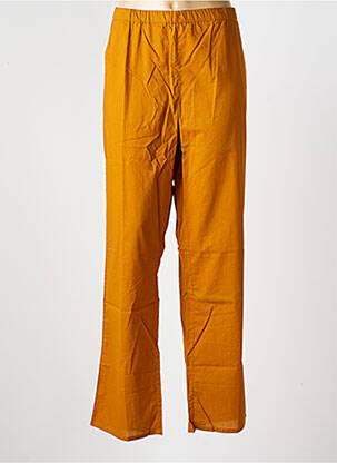 Pantalon droit taille élastique jaune LA FIANCEE DU MEKONG femme