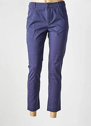 Pantalon chino fermeture zippée sous rabat boutonné taille normale bleu LA FIANCÉE femme