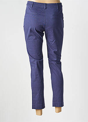 Pantalon chino fermeture zippée sous rabat boutonné taille normale bleu LA FIANCÉE femme