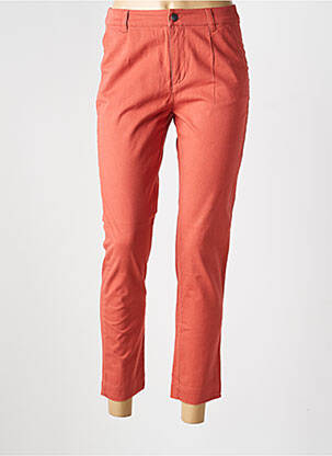 Pantalon chino fermeture zippée sous rabat boutonné taille normale orange LA FIANCÉE femme