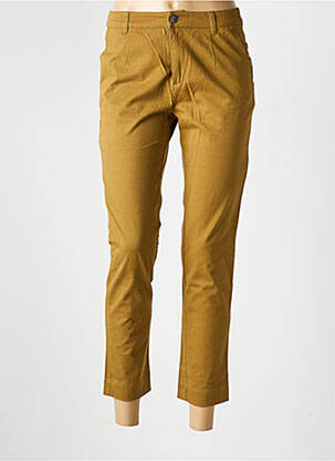 Pantalon chino fermeture zippée sous rabat boutonné taille normale vert LA FIANCÉE femme