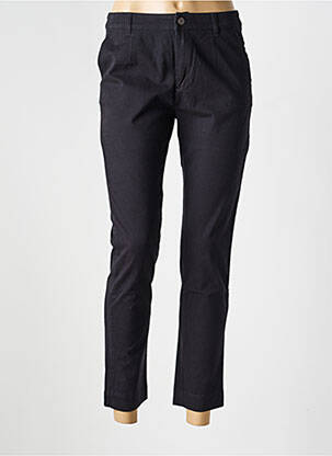 Pantalon chino fermeture zippée sous rabat boutonné taille normale noir LA FIANCÉE femme