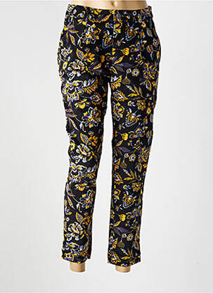 Pantalon 7/8 fermeture zippée sous rabat boutonné noir LA FIANCEE DU MEKONG femme