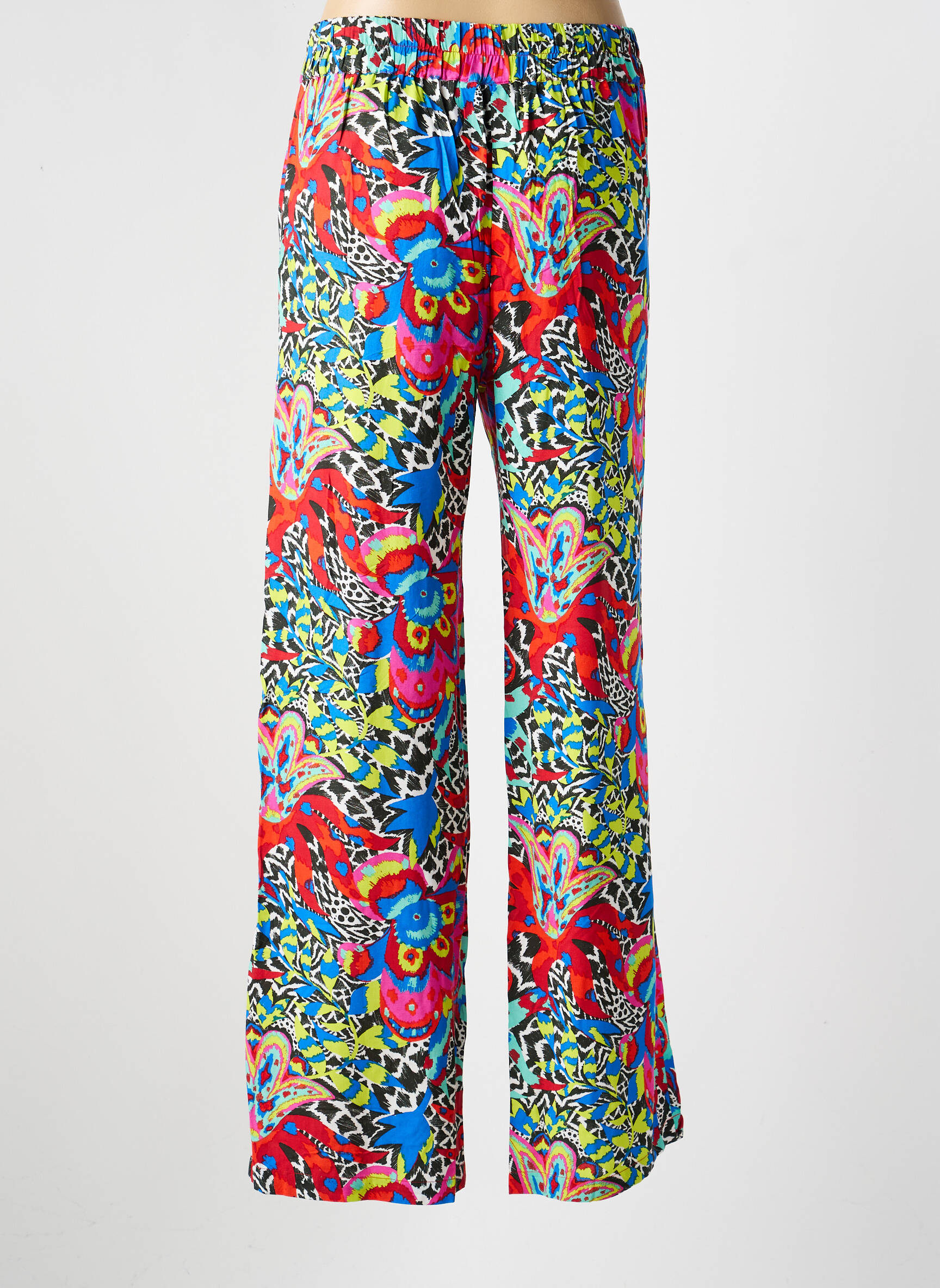 Pantalon droit taille élastique bleu LA FIANCEE DU MEKONG femme
