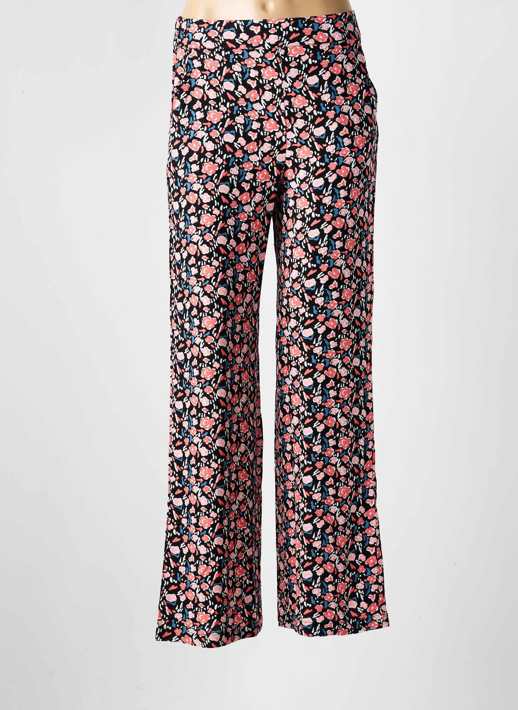 Pantalon droit taille élastique noir LA FIANCEE DU MEKONG femme