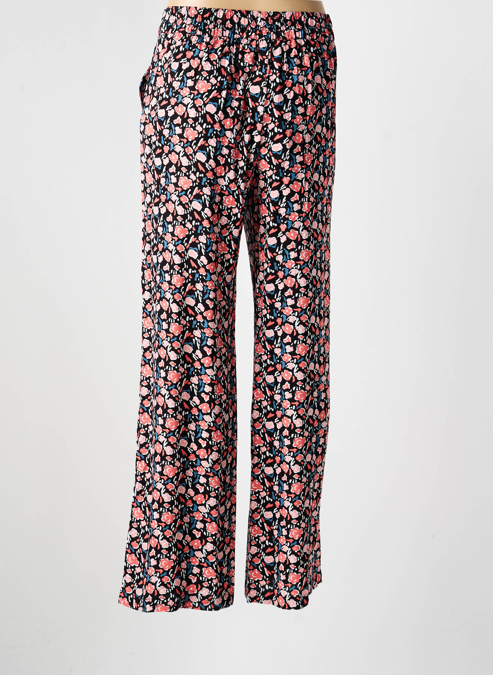 Pantalon droit taille élastique noir LA FIANCEE DU MEKONG femme