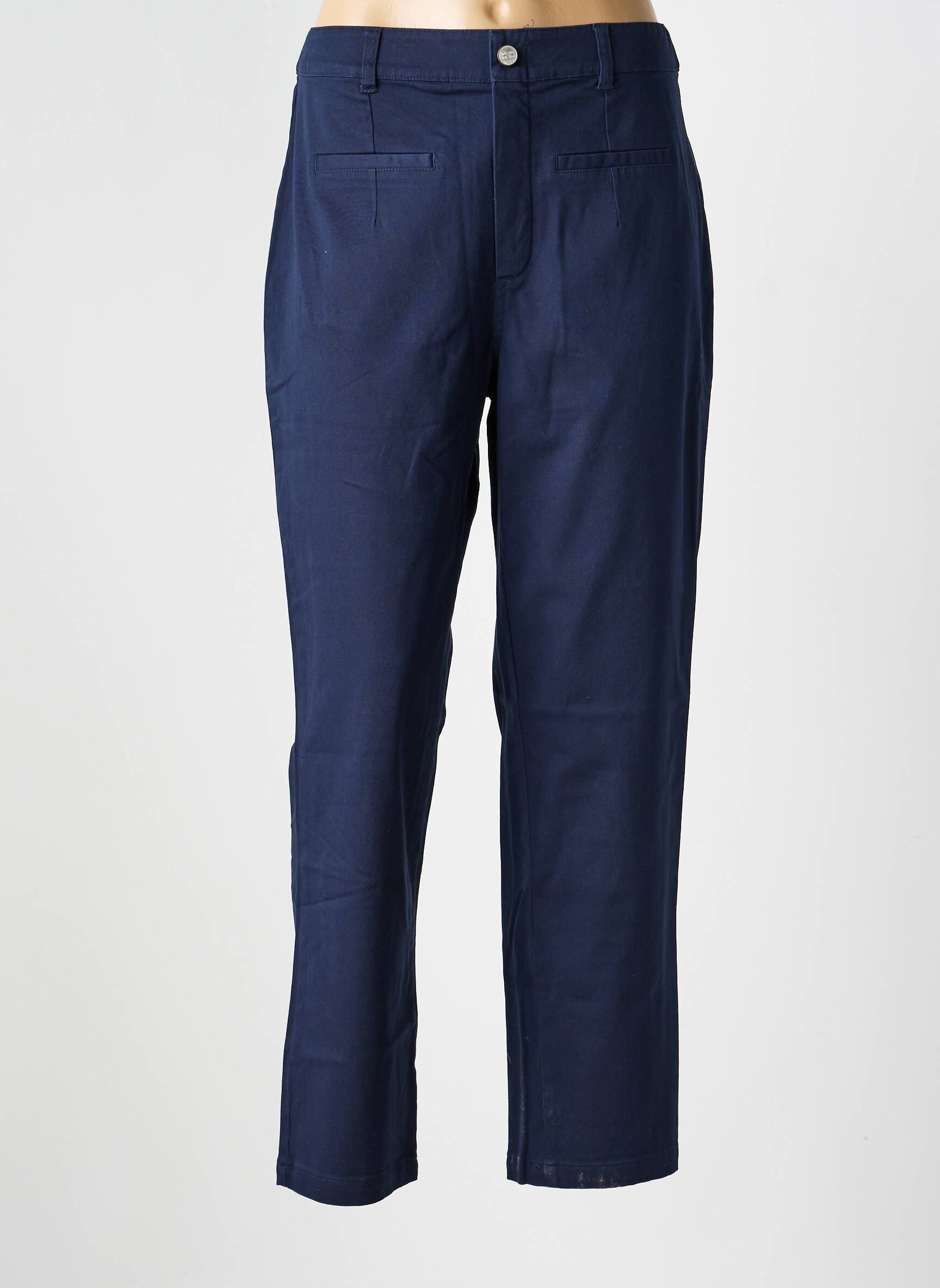 Pantalon slim taille élastique bleu LA FIANCÉE femme