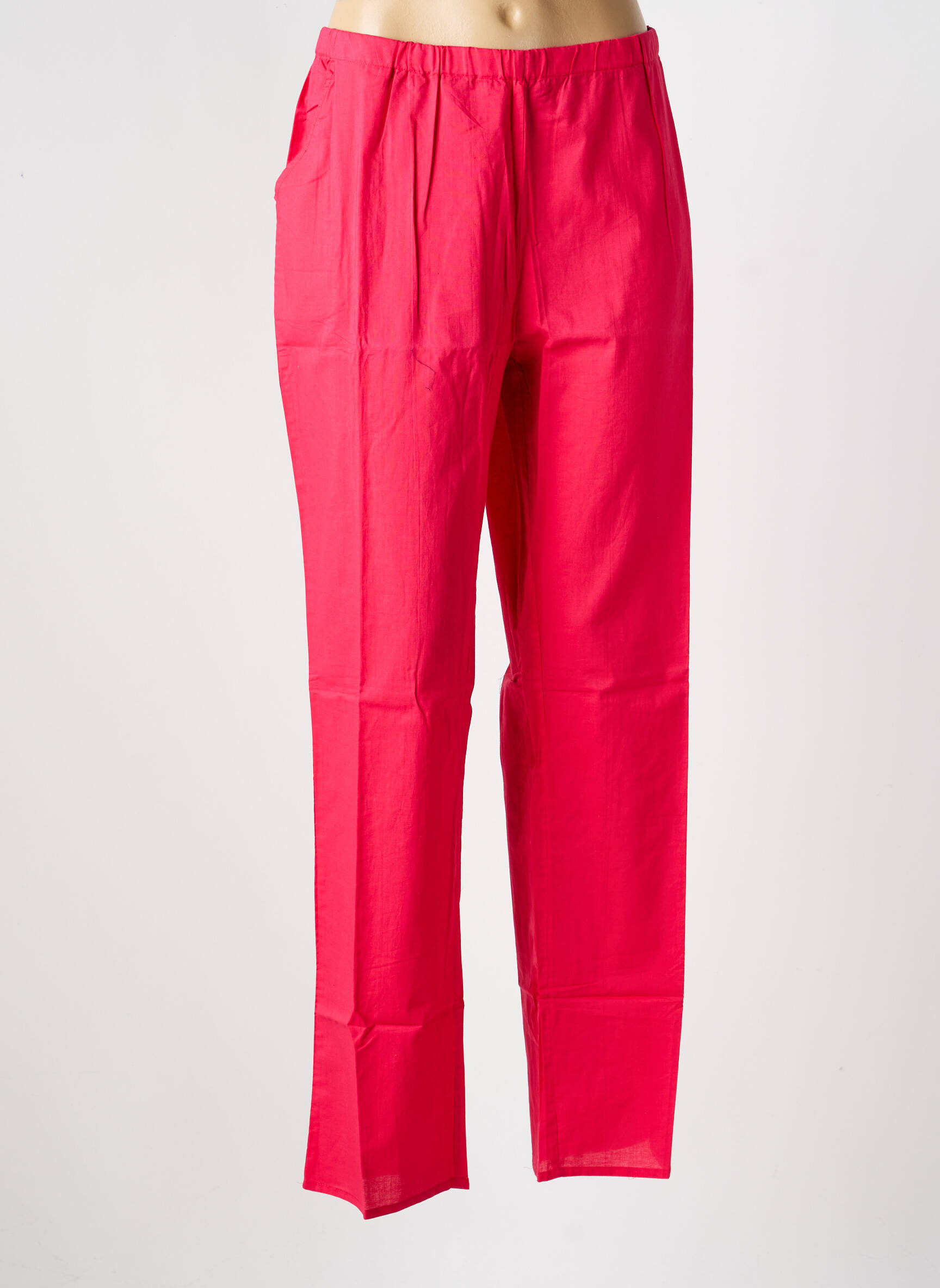 Pantalon droit taille élastique rouge LA FIANCEE DU MEKONG femme