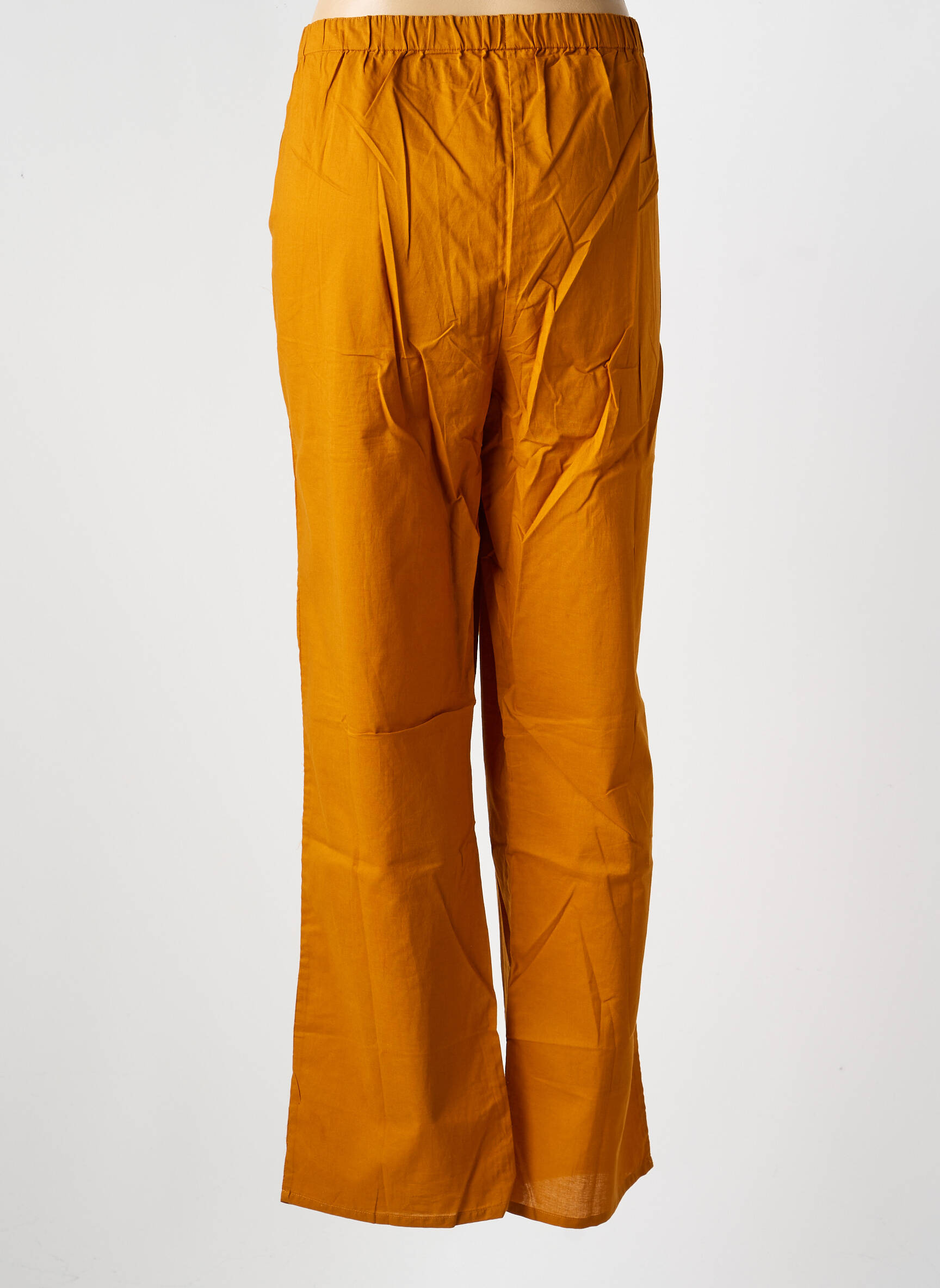 Pantalon droit taille élastique jaune LA FIANCEE DU MEKONG femme