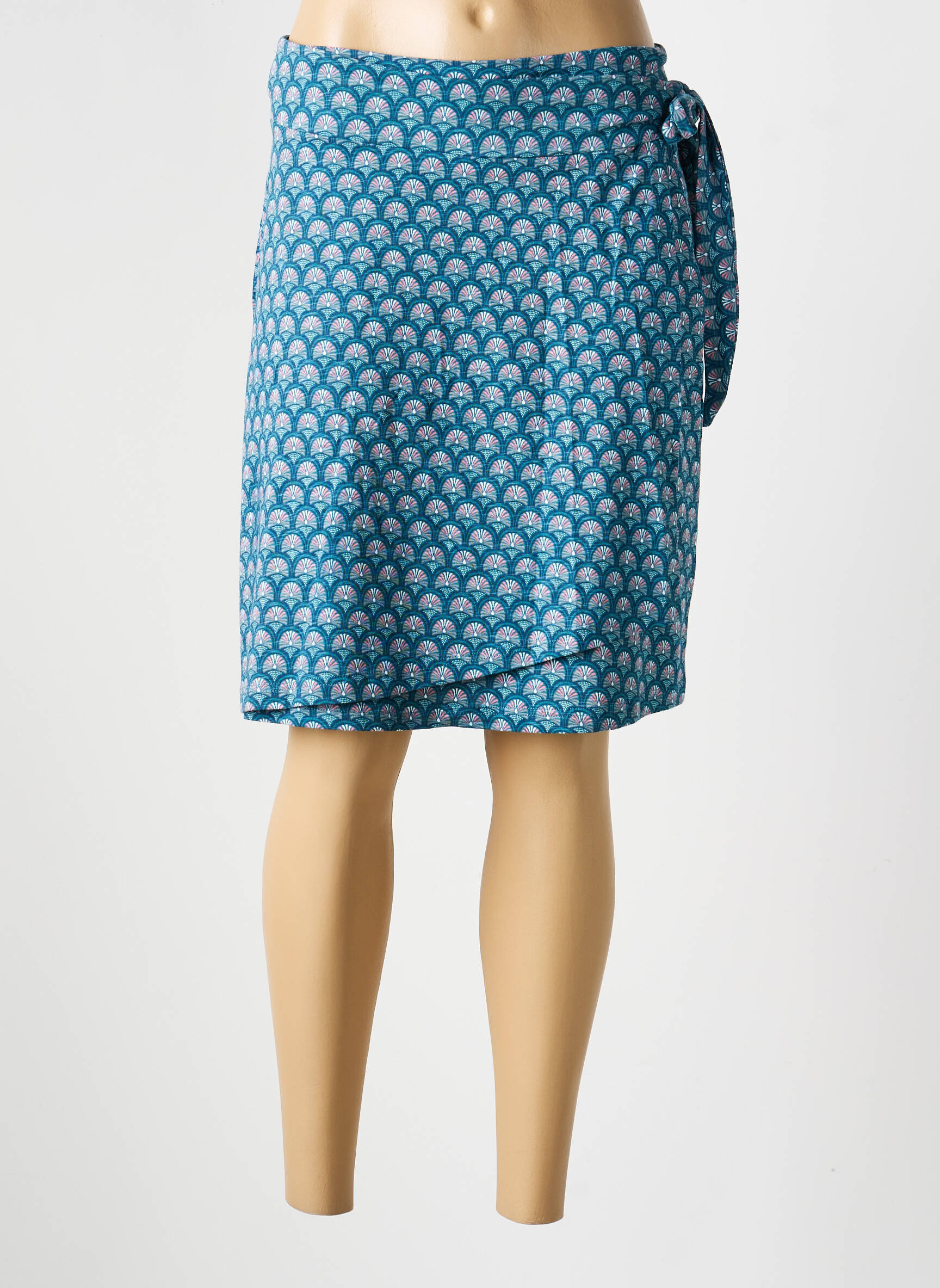 Jupe mi-longue stretch bleu LA FIANCÉE femme