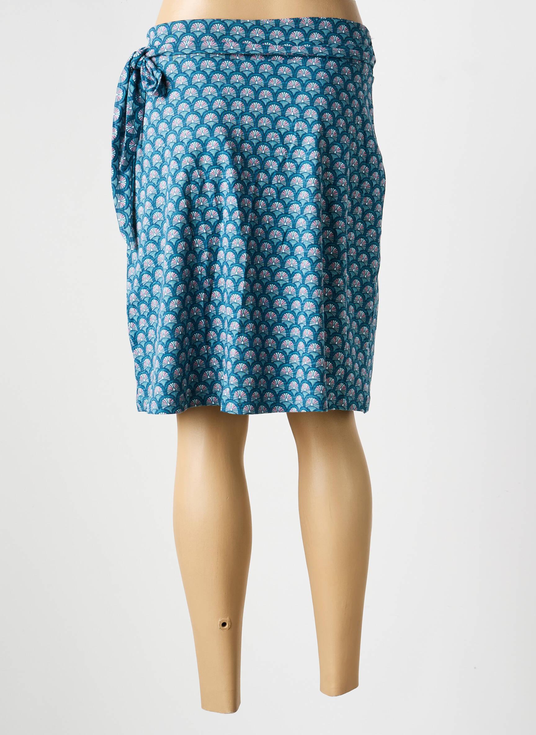 Jupe mi-longue stretch bleu LA FIANCÉE femme