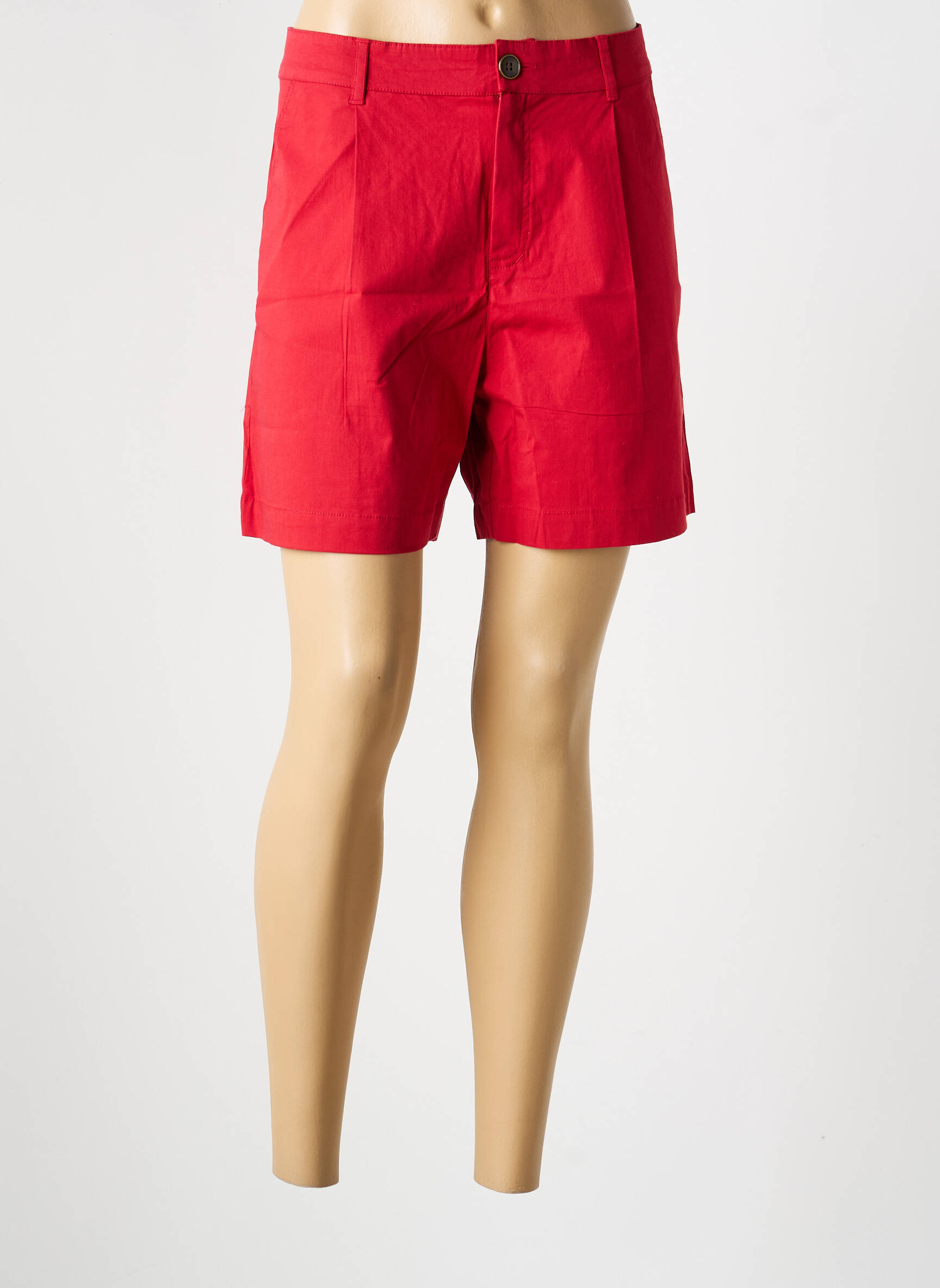 Short fermeture zippée sous rabat boutonné taille normale rouge LA FIANCÉE femme