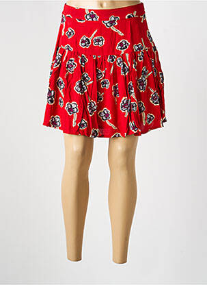 Jupe courte coupe droite rouge LA FIANCÉE femme