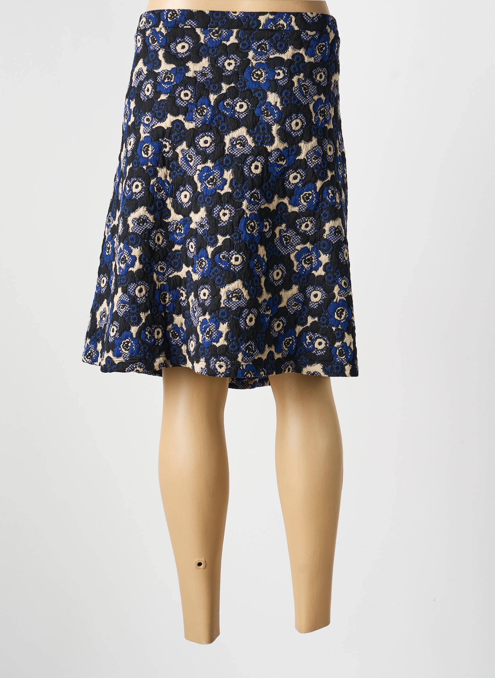 Jupe mi-longue stretch bleu LA FIANCÉE femme
