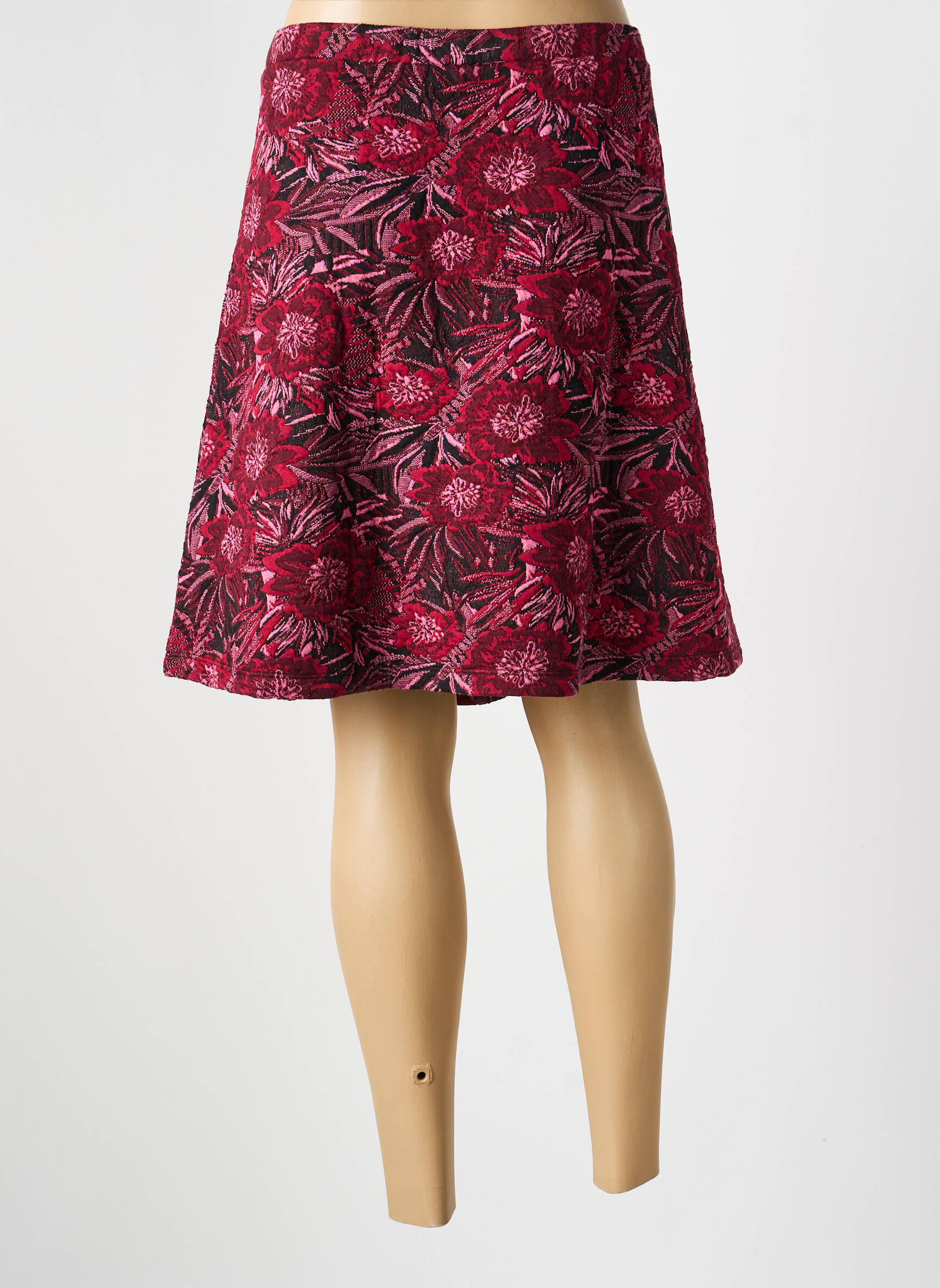 Jupe mi-longue stretch rouge LA FIANCÉE femme