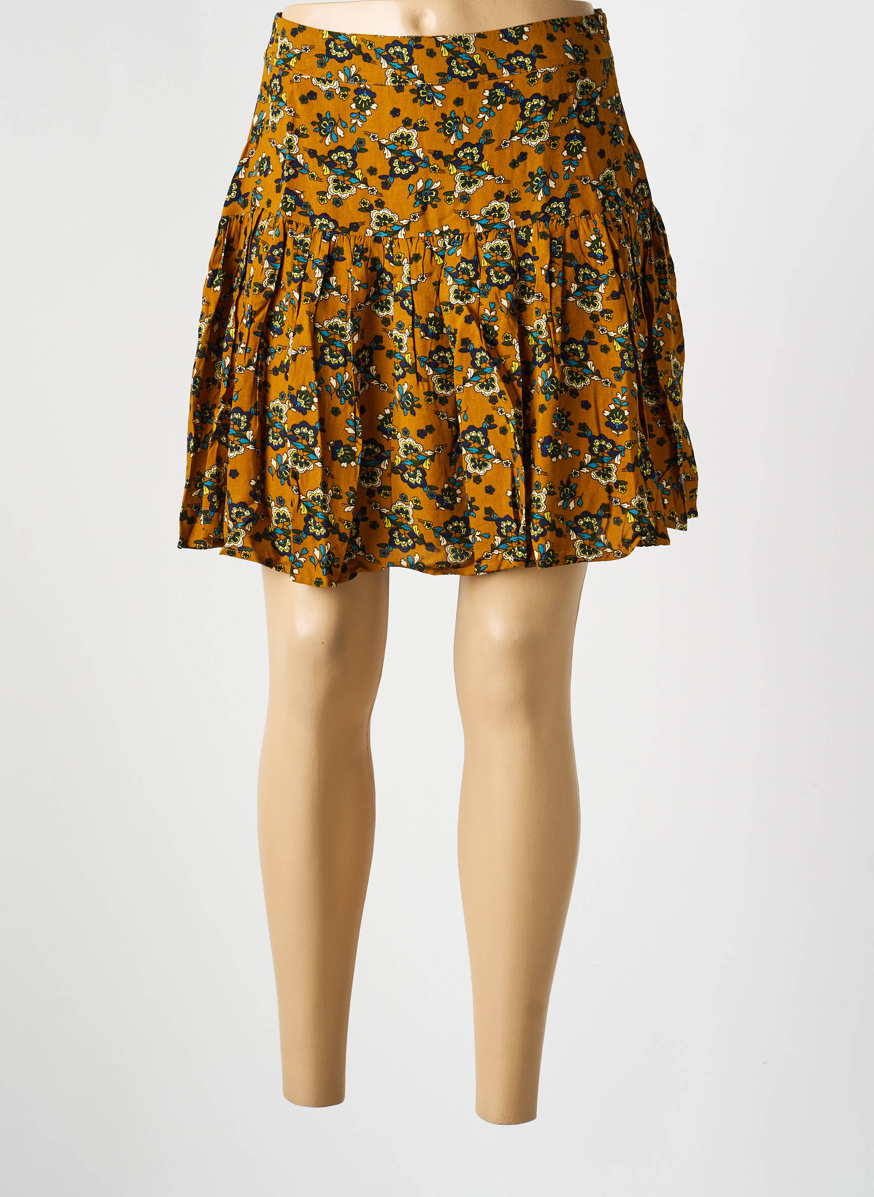 Jupe courte coupe droite marron LA FIANCÉE femme