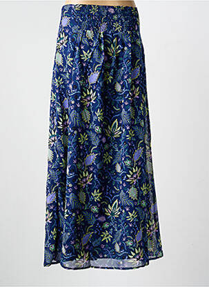 Jupe longue imprimé fantaisie bleu LA FIANCÉE femme