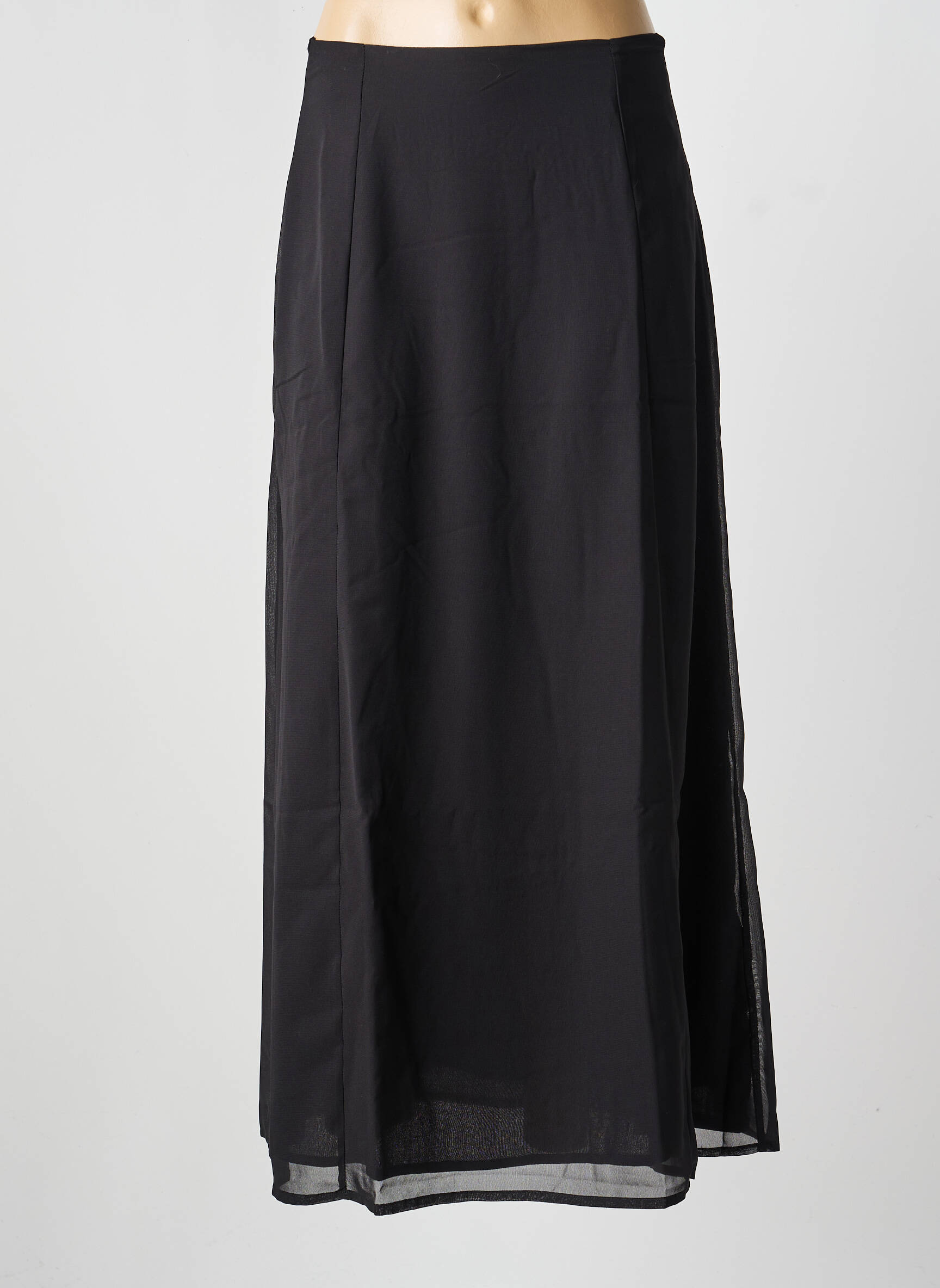 Jupe longue coupe fluide noir LA FIANCÉE femme