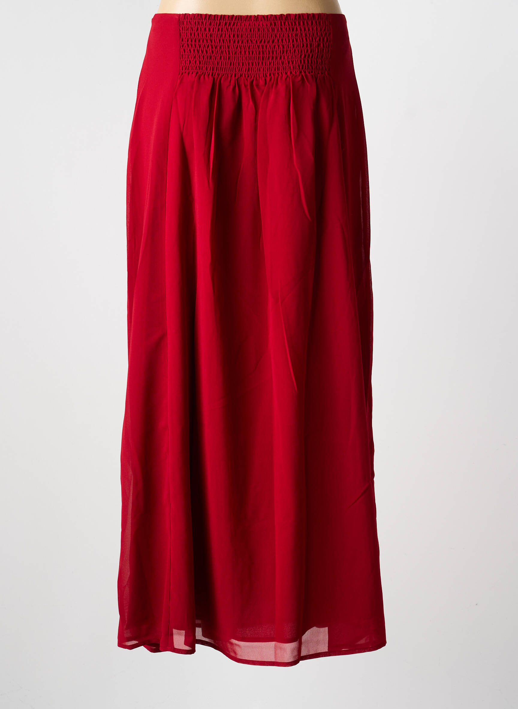 Jupe longue coupe fluide rouge LA FIANCÉE femme