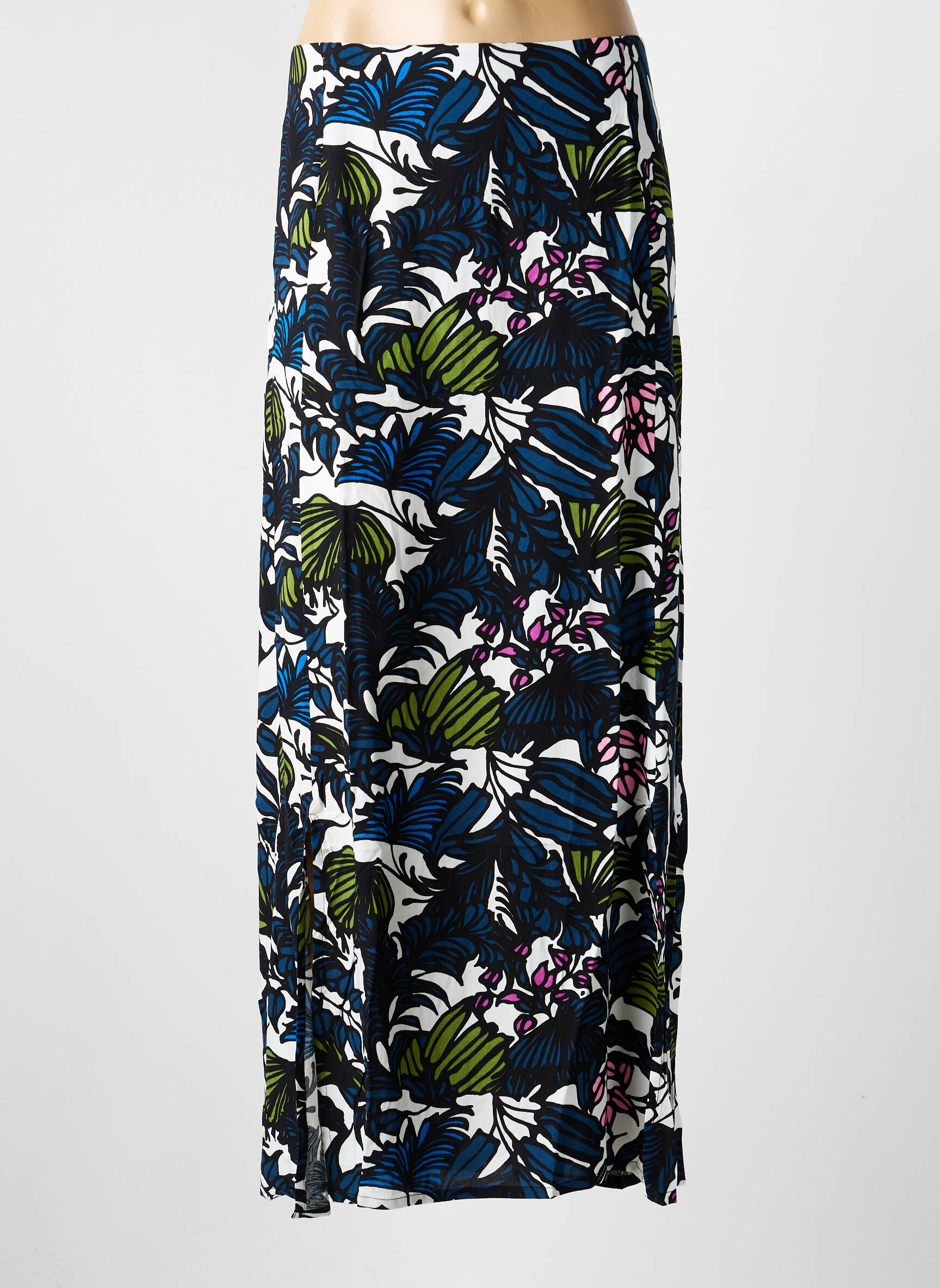 Jupe courte taille élastique bleu LA FIANCÉE femme