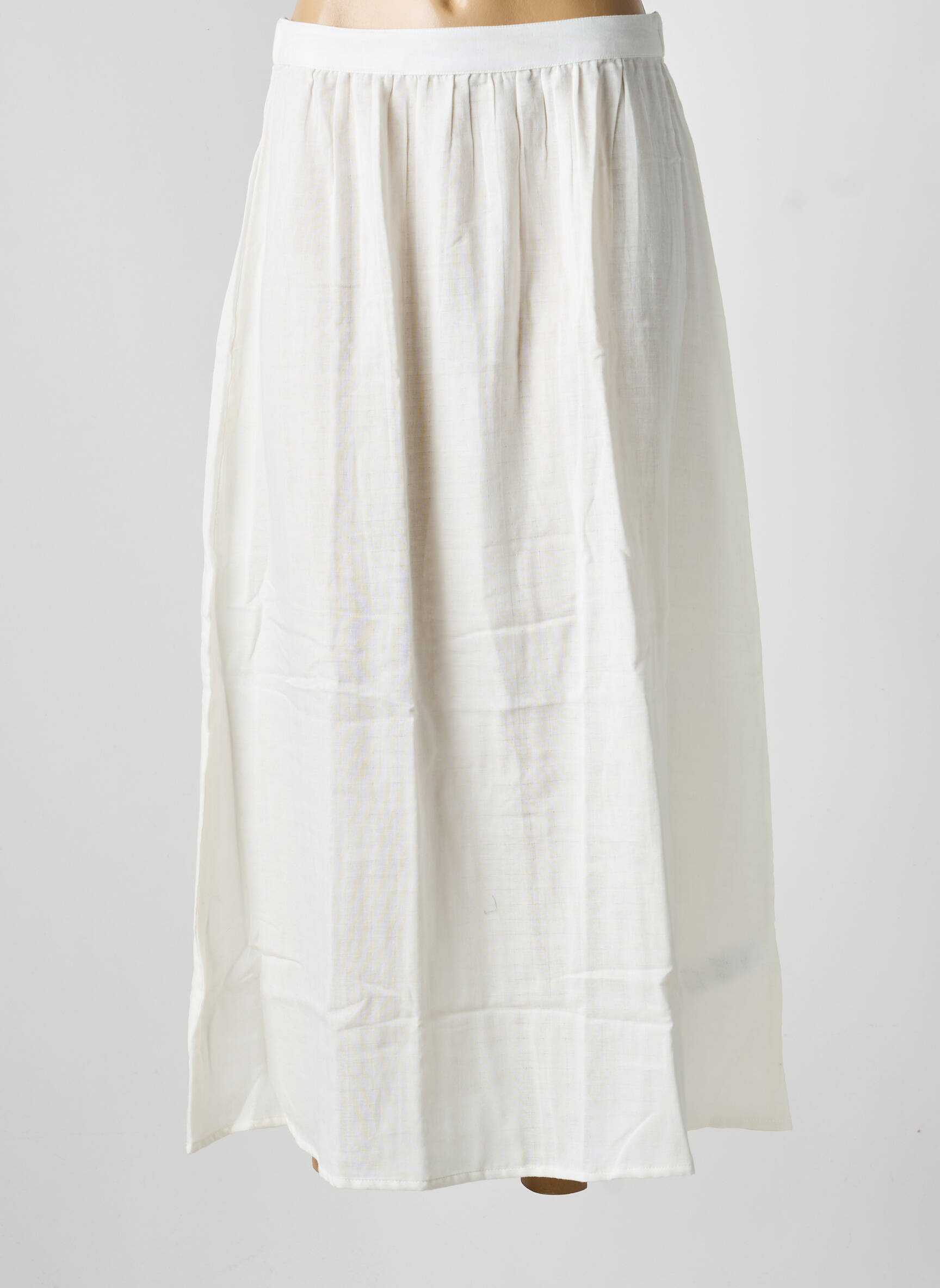 Jupe longue coupe fluide blanc LA FIANCÉE femme
