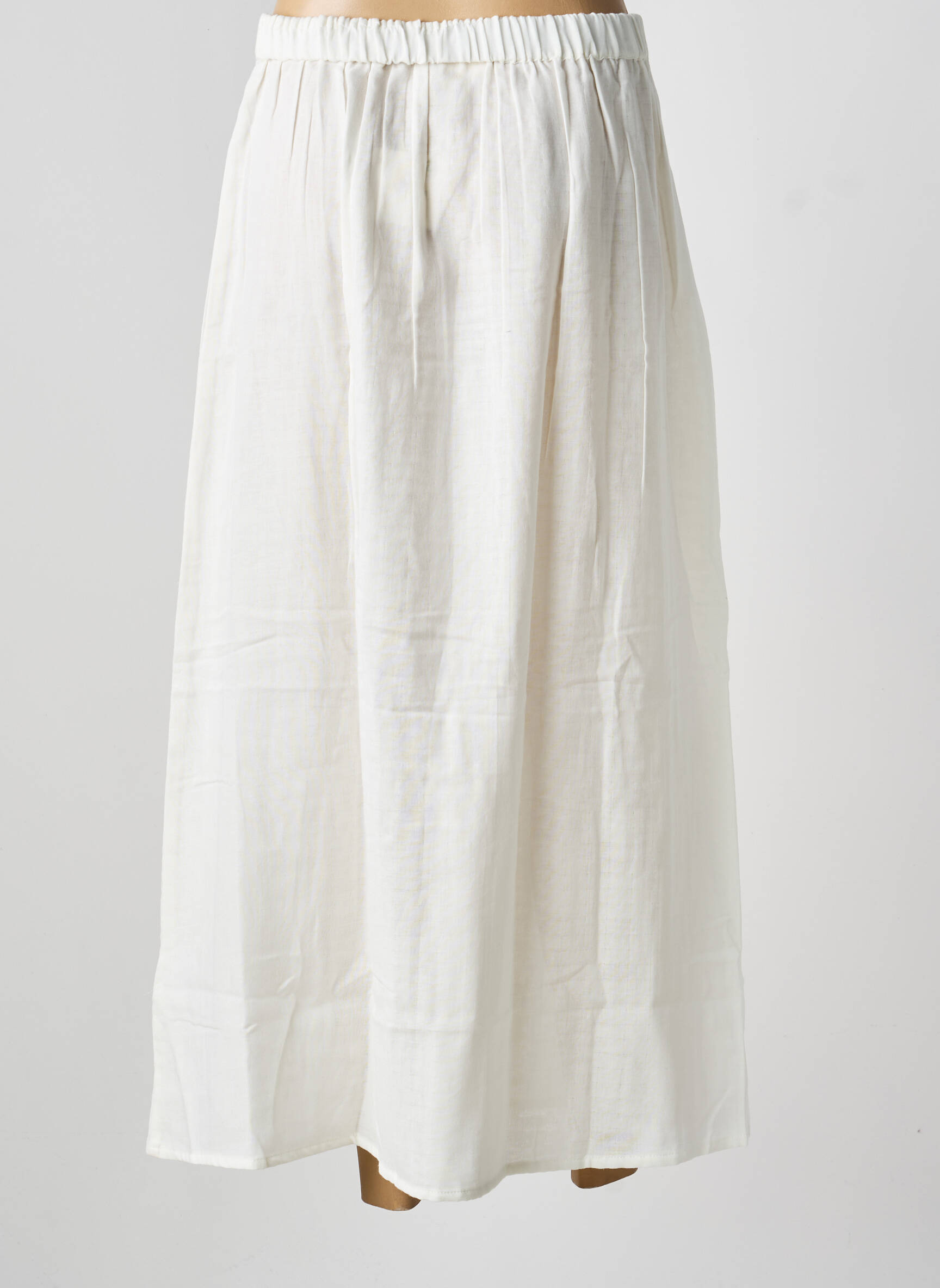 Jupe longue coupe fluide blanc LA FIANCÉE femme