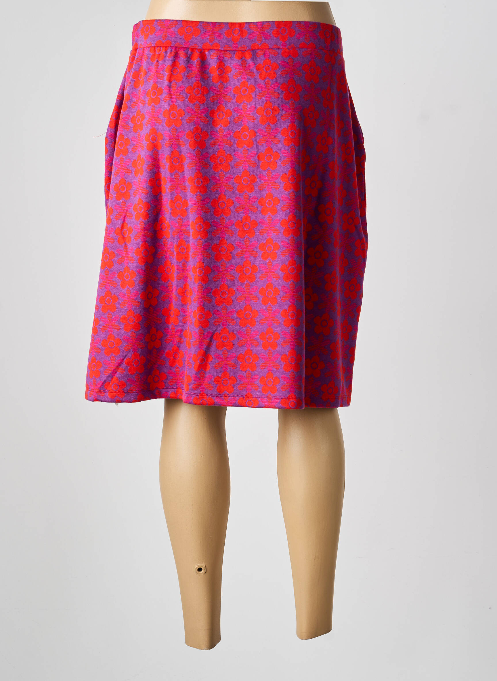 Jupe courte coupe droite rose PRINCESSE NOMADE femme