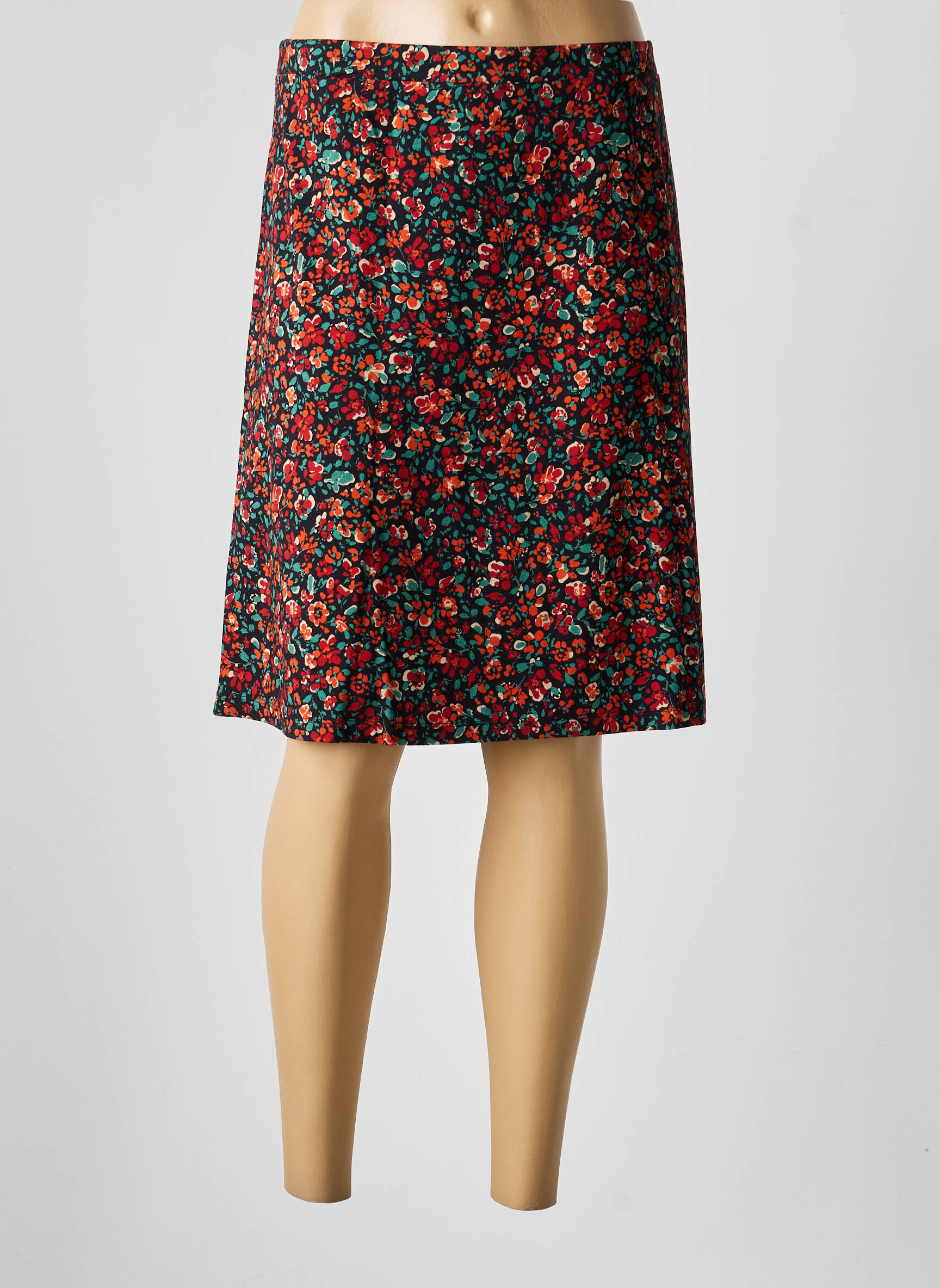 Jupe courte coupe droite vert PRINCESSE NOMADE femme