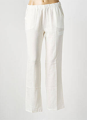 Pantalon droit taille élastique taille normale blanc LA FIANCÉE femme