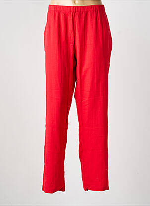 Pantalon droit taille élastique taille normale rouge LA FIANCÉE femme
