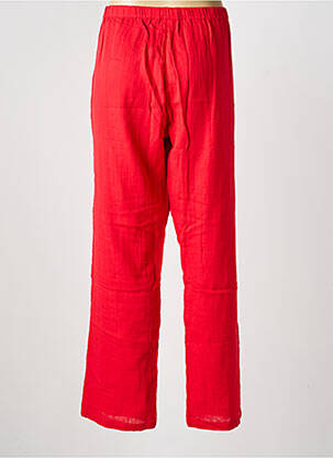 Pantalon droit taille élastique taille normale rouge LA FIANCÉE femme