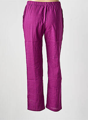 Pantalon droit taille élastique taille normale violet LA FIANCÉE femme