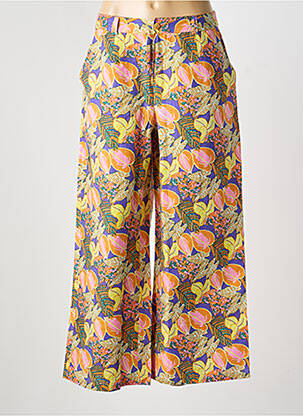 Pantalon large fermeture zippée sous rabat boutonné taille normale violet LA FIANCÉE femme