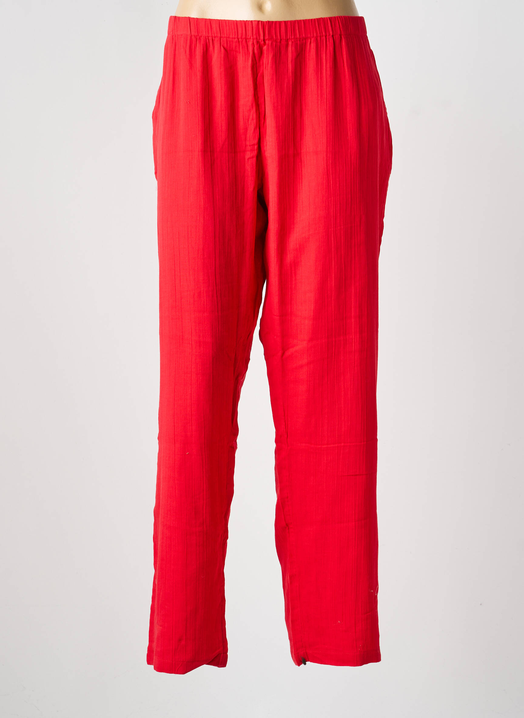 Pantalon droit taille élastique taille normale rouge LA FIANCÉE femme