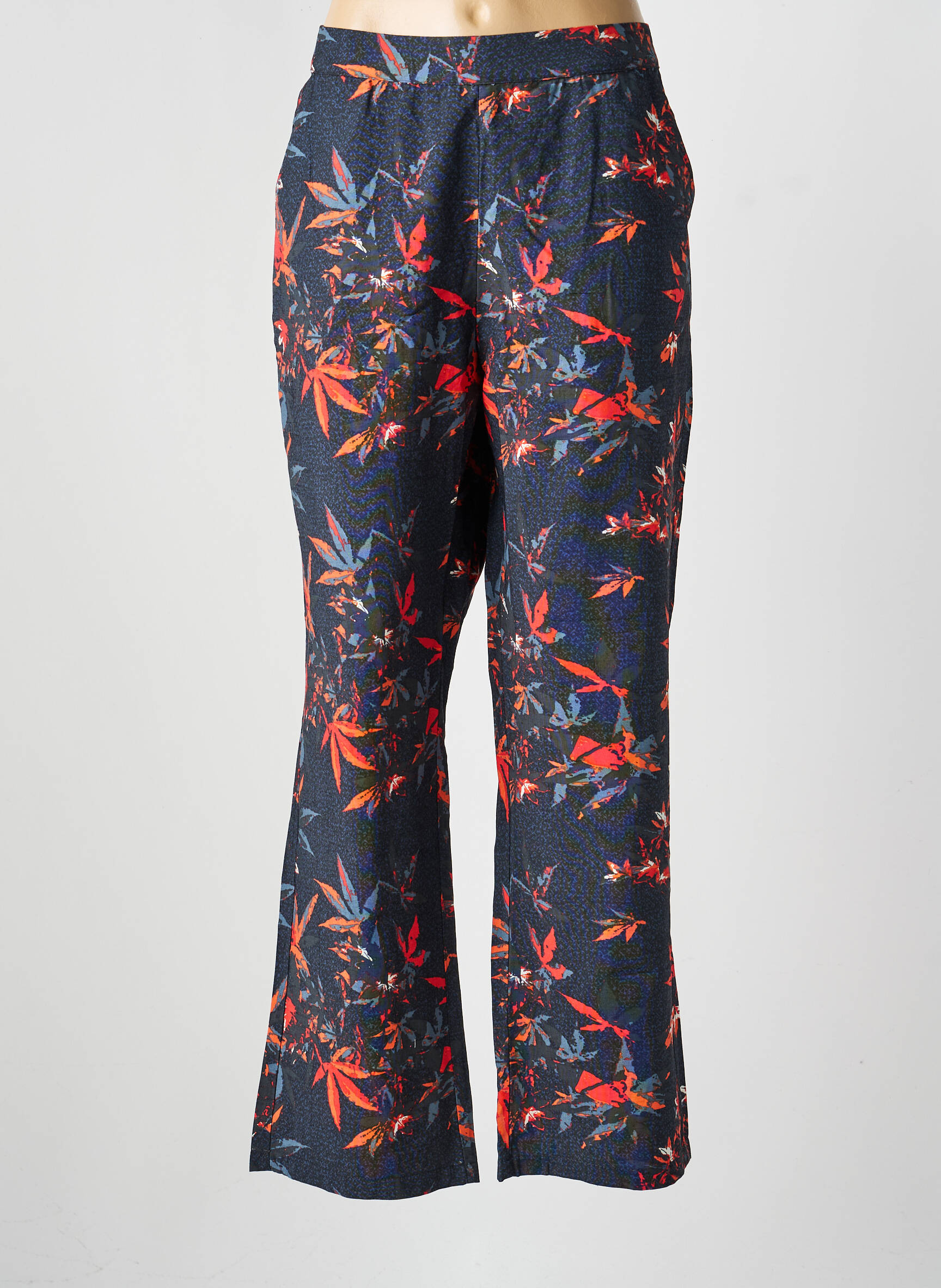 Pantalon droit stretch taille normale bleu LA FIANCÉE femme
