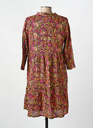 Robe mi-longue manches 3/4 manches 3/4 rouge LA FIANCÉE femme