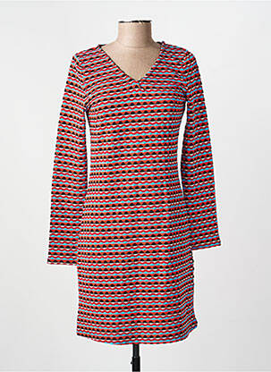 Robe courte manches longues manches longues rouge LA FIANCEE D'ARTHUR femme