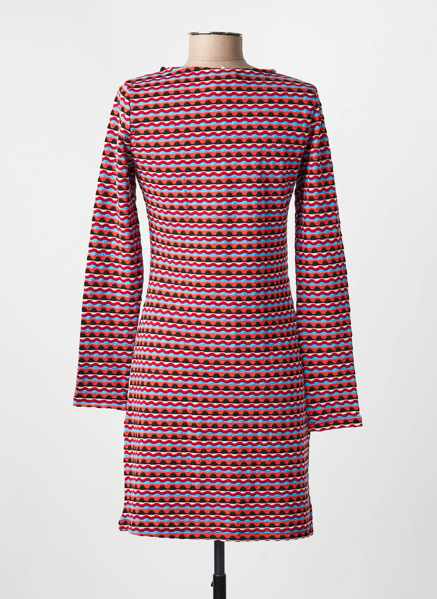 Robe courte manches longues manches longues rouge LA FIANCEE D'ARTHUR femme