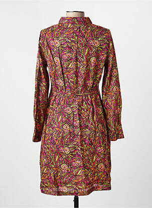 Robe courte coupe évasée manches longues rose LA FIANCÉE femme