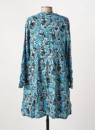 Robe mi-longue imprimé fantaisie manches longues bleu LA FIANCÉE femme