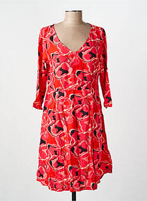 Robe courte manches 3/4 manches 3/4 rouge LA FIANCÉE femme