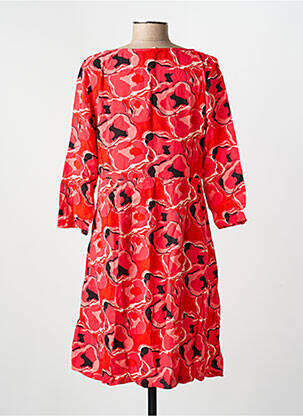 Robe courte manches 3/4 manches 3/4 rouge LA FIANCÉE femme