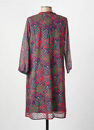 Robe courte coupe fluide manches 3/4 bleu LA FIANCÉE femme