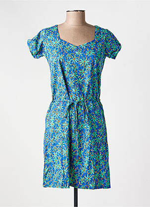 Robe courte manches courtes manches courtes bleu PRINCESSE NOMADE femme