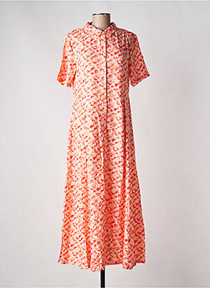 Robe longue manches courtes manches courtes rose LA FIANCÉE femme