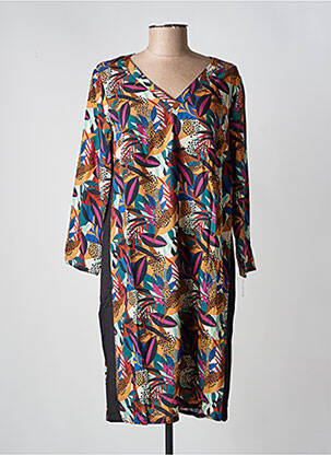 Robe courte manches 3/4 manches 3/4 marron LA FIANCÉE femme