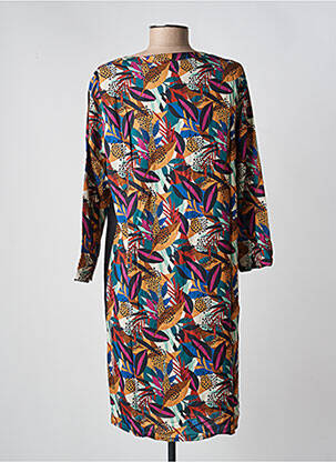 Robe courte manches 3/4 manches 3/4 marron LA FIANCÉE femme