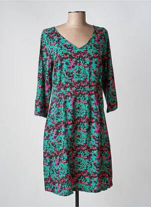 Robe courte manches 3/4 manches 3/4 vert LA FIANCÉE femme