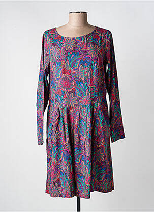 Robe courte manches longues manches longues violet LA FIANCÉE femme